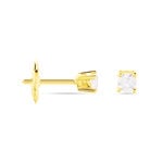 Boucles D'oreilles Puces Victoria Or Jaune Diamant - Clous d'oreilles Femme | Histoire d&rsquo;Or