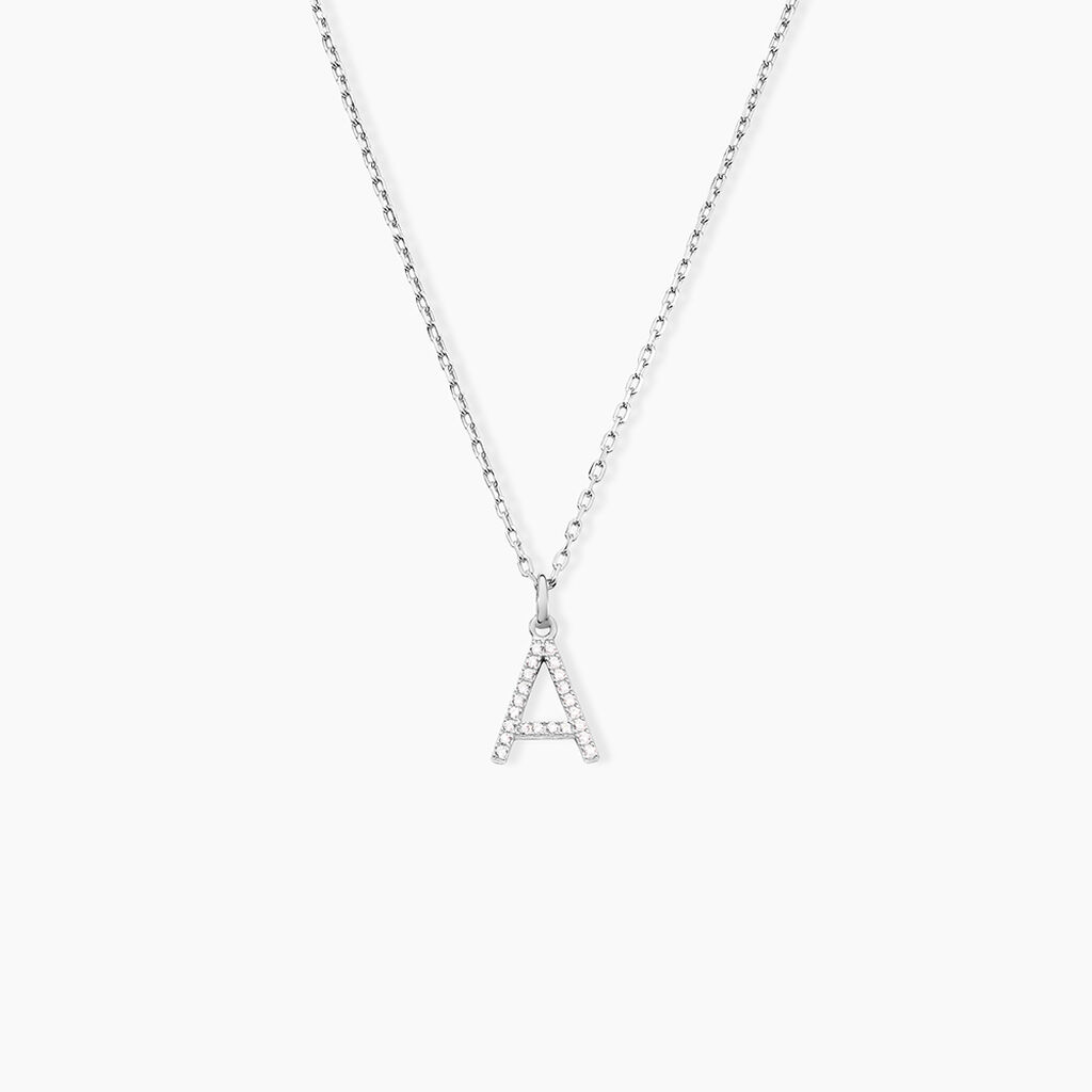 Pendentif Klementine Or Blanc Oxyde De Zirconium - Pendentifs Femme | Histoire d’Or