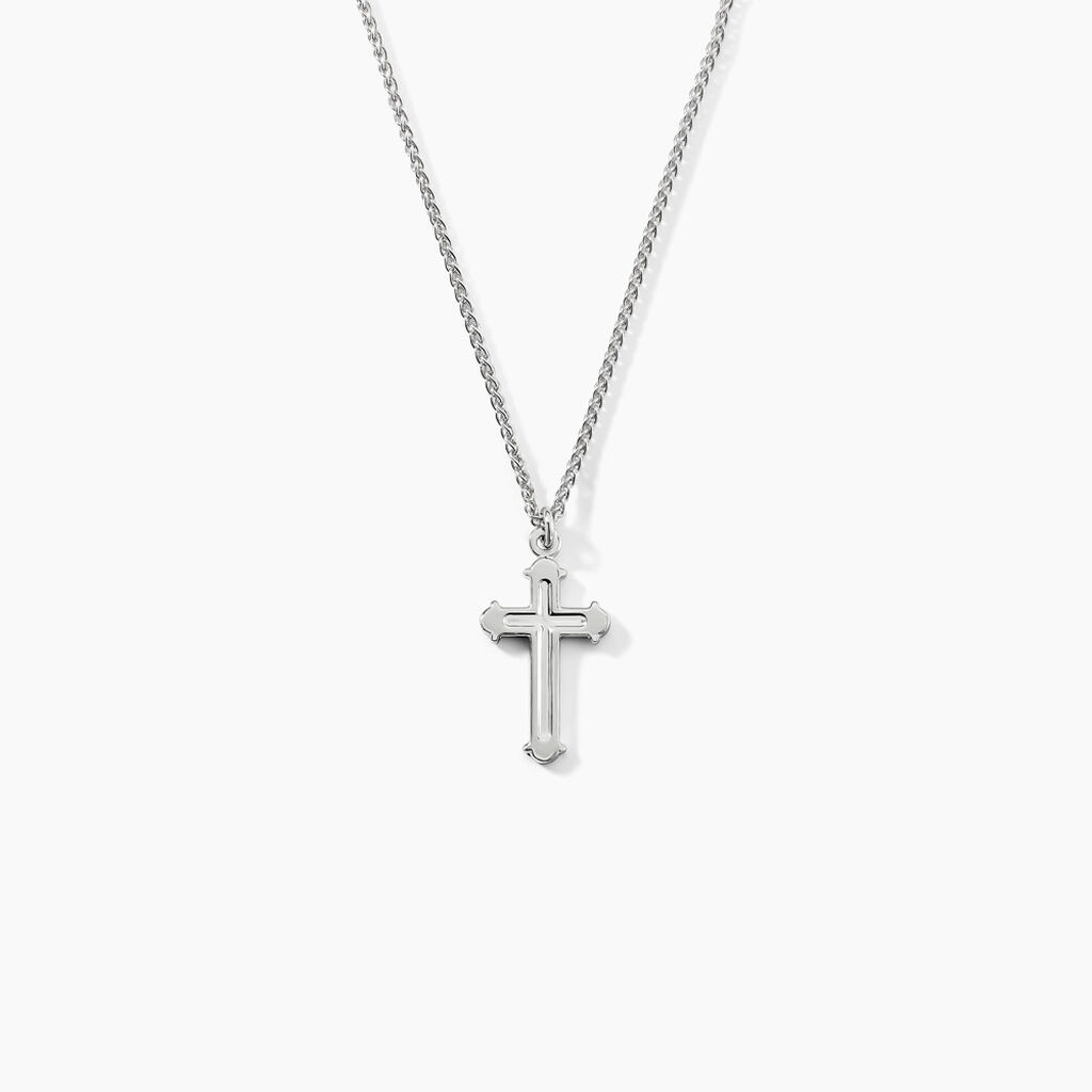 Collier Argent Blanc Nicolaos - Colliers fantaisie Homme | Histoire d&rsquo;Or