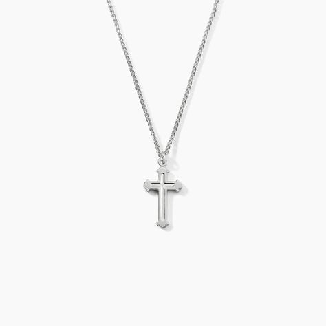 Collier Argent Blanc Nicolaos - Colliers fantaisie Homme | Histoire d&rsquo;Or