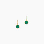Boucles D'oreilles Pendantes Lucky Gems Or Jaune Malachite - Boucles d'oreilles pendantes Femme | Histoire d&rsquo;Or