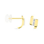 Boucles D'oreilles Puces Dolene Or Jaune Diamant - Clous d'oreilles Femme | Histoire d&rsquo;Or