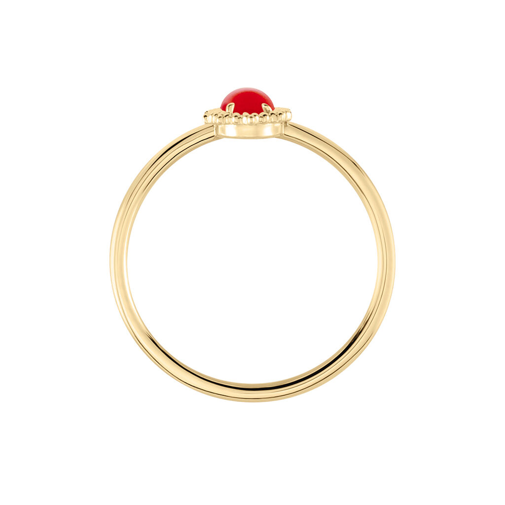 Bague Vintage Love Plaqu&eacute; Or Jaune Agate - Bagues solitaires Femme | Histoire d&rsquo;Or