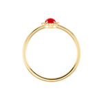 Bague Vintage Love Plaqu&eacute; Or Jaune Agate - Bagues solitaires Femme | Histoire d&rsquo;Or