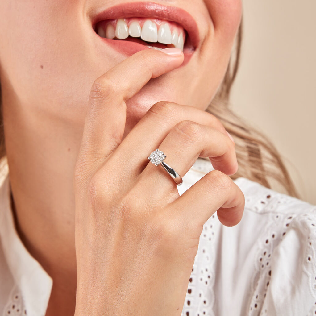 Bague Solitaire Artemis Or Blanc Diamant - Bagues solitaires Femme | Histoire d’Or