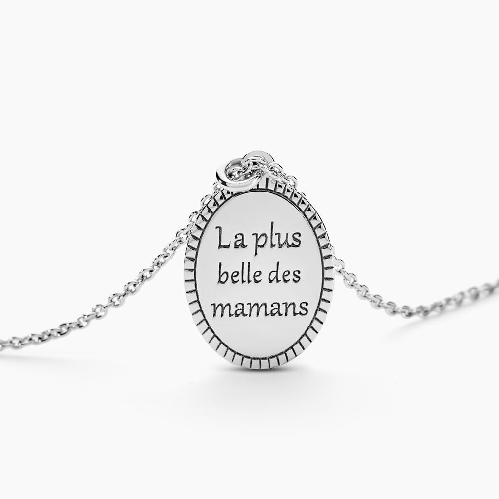 Collier Yahya Argent Blanc - F&ecirc;te des m&egrave;res Femme | Histoire d&rsquo;Or