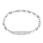 Bracelet Identit&eacute; Evin Maille Grain De Cafe Or Blanc - Bracelets Communion Enfant | Histoire d&rsquo;Or