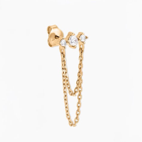 Boucle D'oreille Unitaire Pendante Serenity Plaqu&eacute; Or Jaune Oxyde  - Boucles d'oreilles fantaisie Femme | Histoire d&rsquo;Or