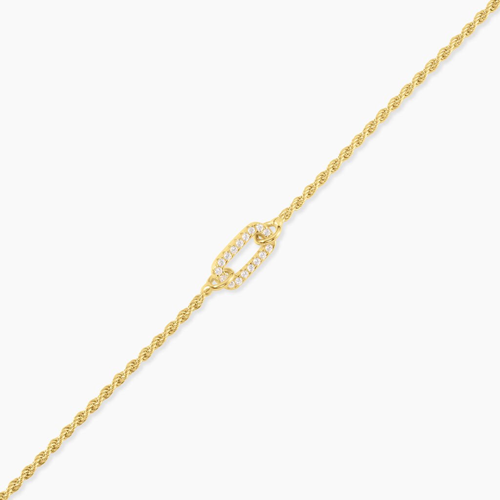 Bracelet Lucienne Argent Jaune Oxyde De Zirconium - Bracelets Femme | Histoire d’Or