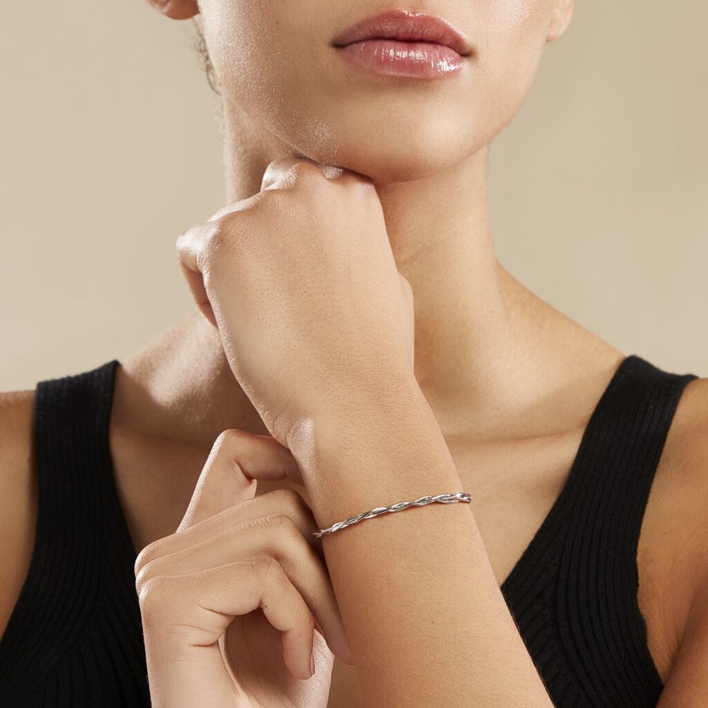 Bracelet Eira Argent Blanc - Bracelets chaîne Femme | Histoire d’Or