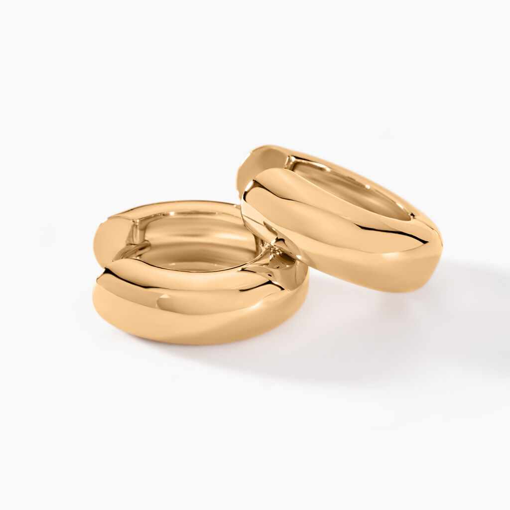 Créoles Ariane Plaqué Or Jaune - Boucles d'oreilles créoles Femme | Histoire d’Or