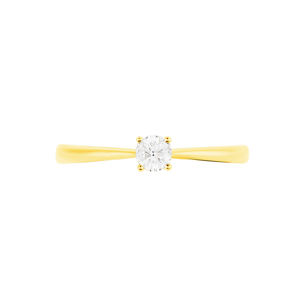 Bague Solitaire Victoria Or Jaune Diamant - Bagues solitaires Femme | Histoire d’Or