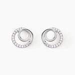 Boucles D'oreilles Puces Eliseum Argent Blanc Oxyde De Zirconium - Boucles d'oreilles fantaisie Femme | Histoire d&rsquo;Or