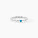 Bague Sorene Argent Blanc Turquoise Oxyde De Zirconium - Bagues solitaires Femme | Histoire d’Or