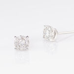 Boucles D'oreilles Puces Artemis Or Blanc Diamant - Clous d'oreilles Femme | Histoire d&rsquo;Or