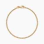 Bracelet Azelys Maille Corde Plaqu&eacute; Or Jaune - Bracelets cha&icirc;ne Femme | Histoire d&rsquo;Or