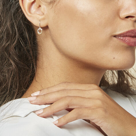 Boucles D'oreilles Pendantes Daphnee Or Tricolore Diamant - Boucles d'oreilles pendantes Femme | Histoire d’Or