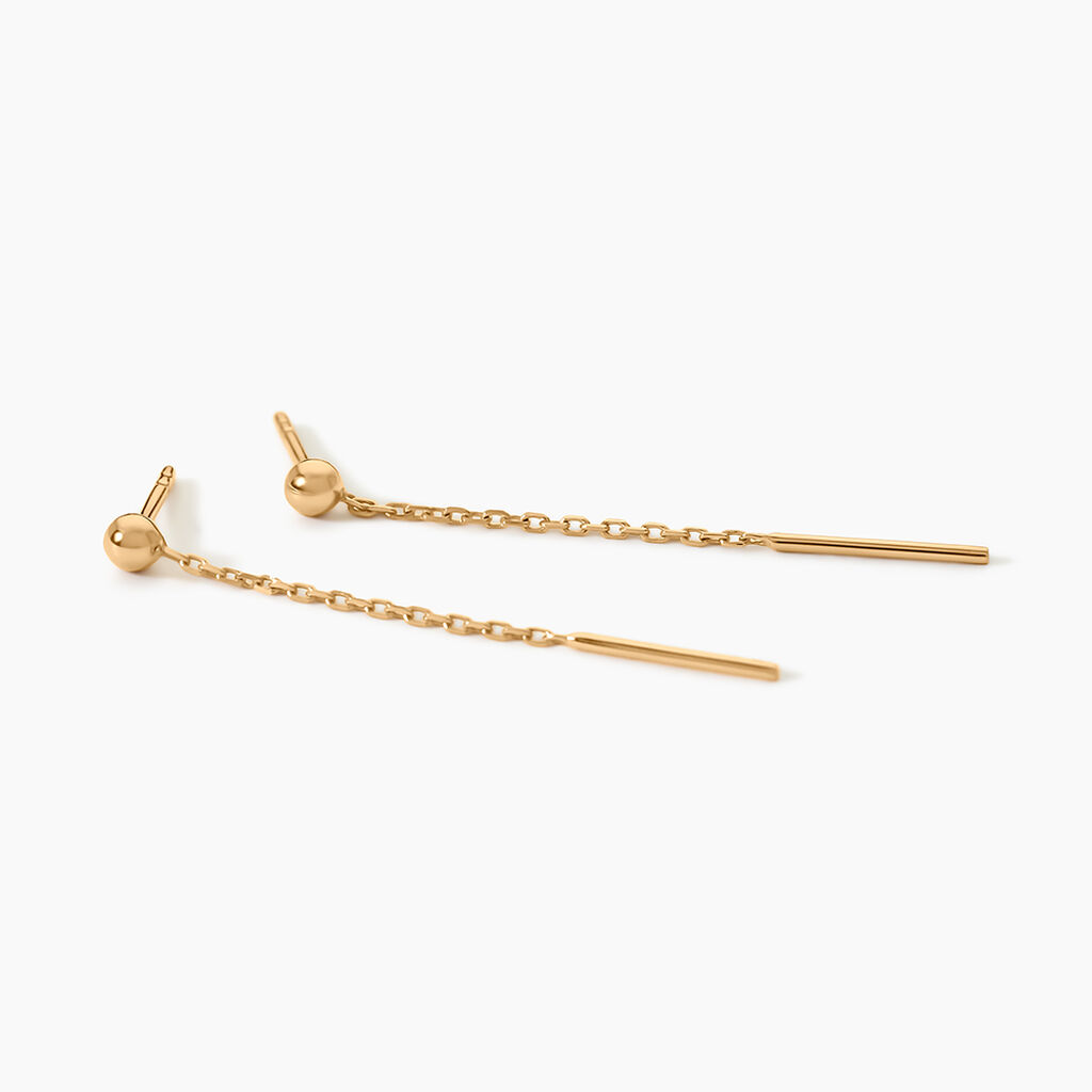 Boucles D'Oreilles Pendantes Falone Plaqu&eacute; Or Jaune - Boucles d'oreilles fantaisie Femme | Histoire d&rsquo;Or