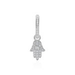 Cr&eacute;ole Unitaire Ancelin Rondes Argent Blanc Oxyde De Zirconium - Piercings d'oreilles Femme | Histoire d&rsquo;Or