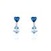 Boucles D'oreilles Puces Lenuta Or Blanc Topaze Bleu Sky Topaze - Clous d'oreilles Femme | Histoire d’Or