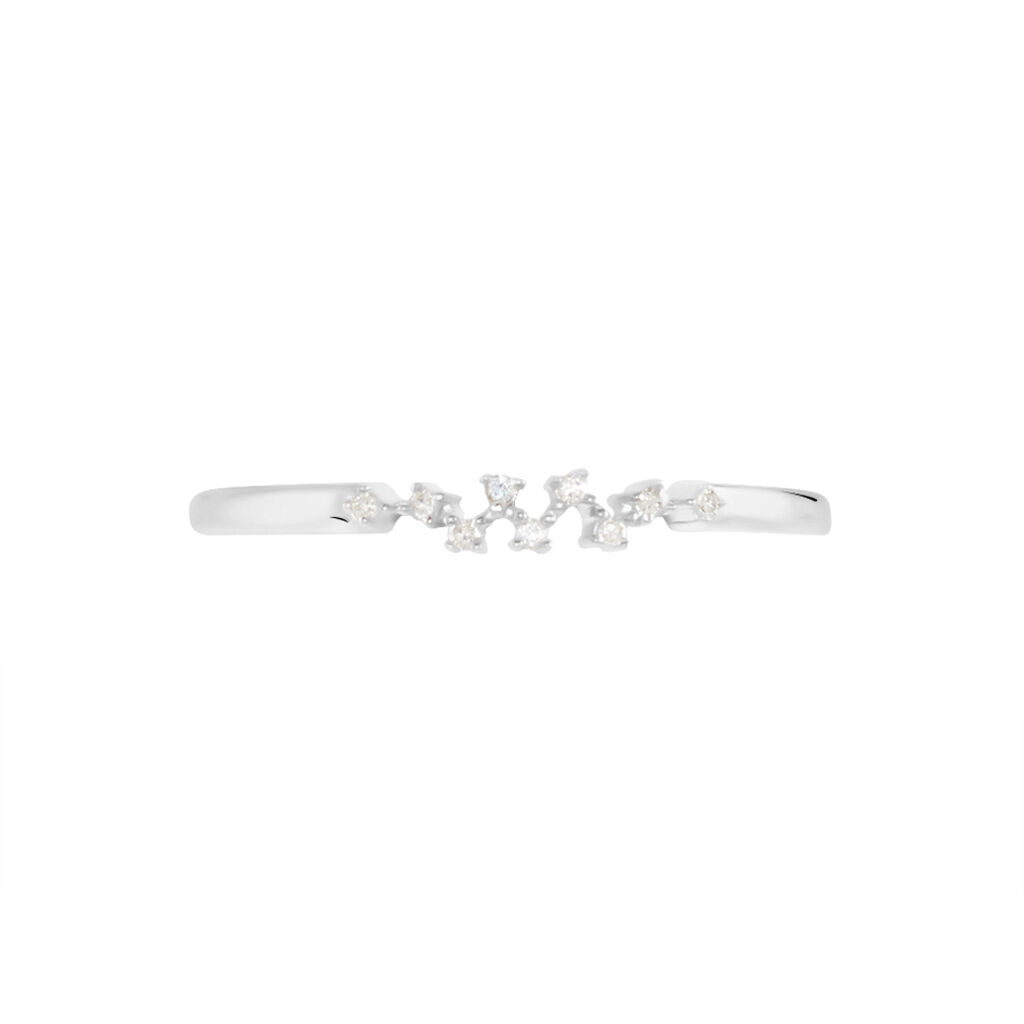 Bague Talna Or Blanc Diamant - Bagues avec pierre Femme | Histoire d’Or