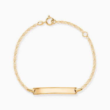 Bracelet Identit&eacute; Fanelia Maille Marine Or Jaune