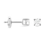 Boucles D'oreilles Puces Aphrodite Platine Blanc Diamant - Clous d'oreilles Homme | Histoire d&rsquo;Or