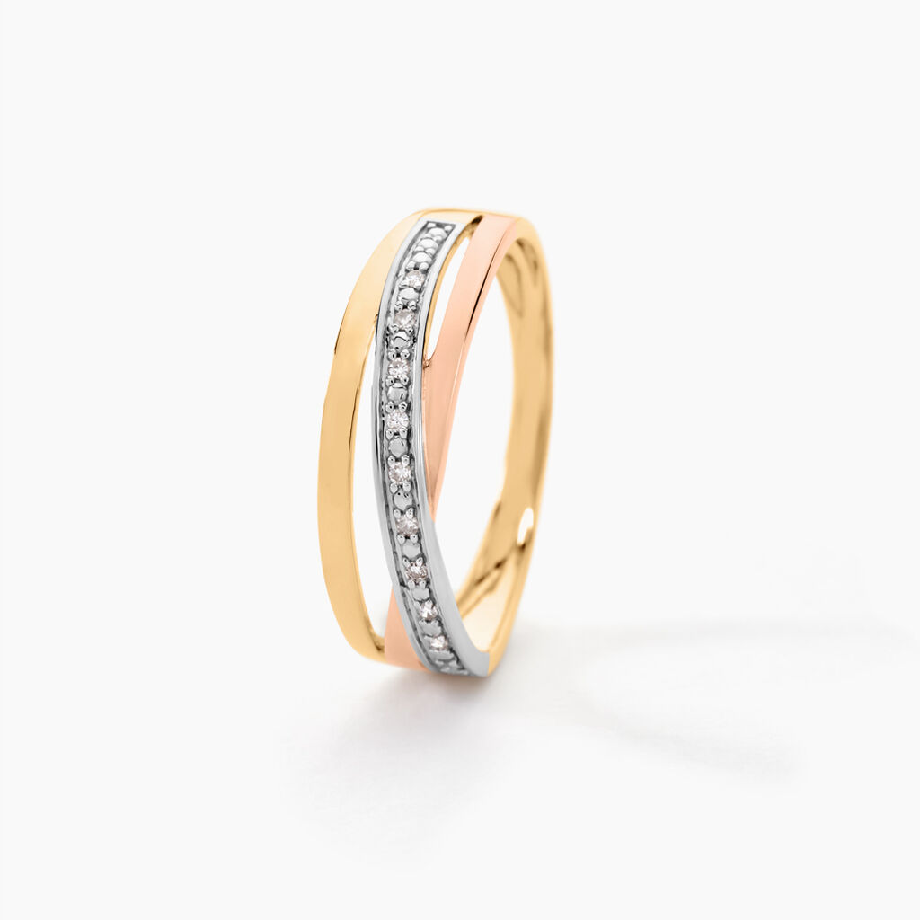 Bague Baliatina Or Tricolore Diamant - Bagues avec pierre Femme | Histoire d’Or