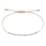 Bracelet Miguyae Argent Blanc Oxyde De Zirconium - Bracelets cordon Femme | Histoire d&rsquo;Or