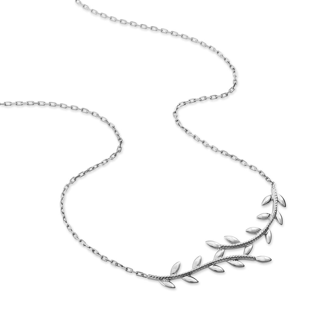 Collier Folia Argent Blanc - Colliers fantaisie Femme | Histoire d&rsquo;Or