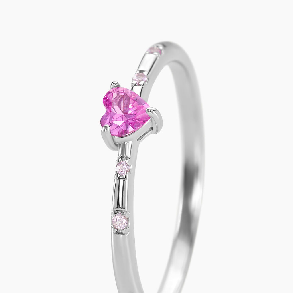 Bague Gemmie Argent Blanc Oxyde De Zirconium - Bagues solitaires Femme | Histoire d’Or
