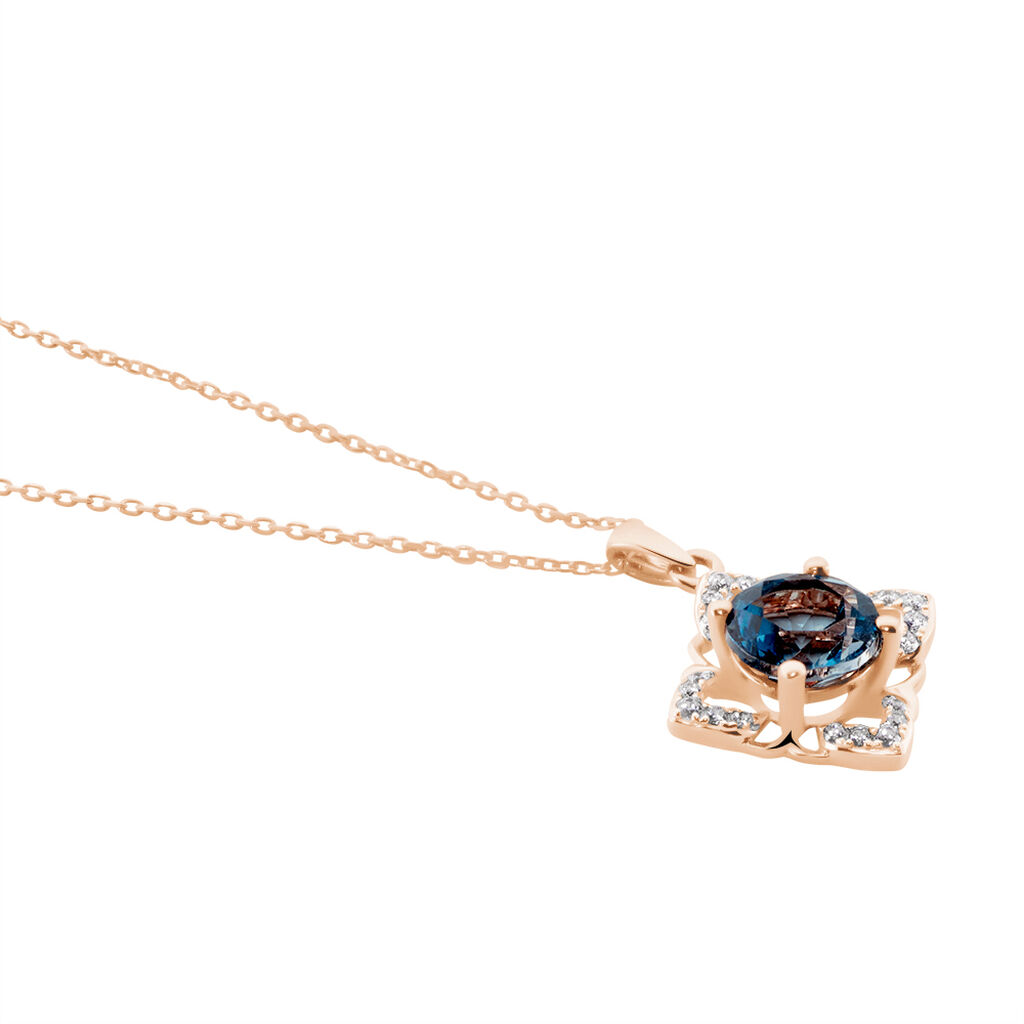 Collier Haia Or Rose Topaze Et Oxyde De Zirconium - Colliers Femme | Histoire d’Or