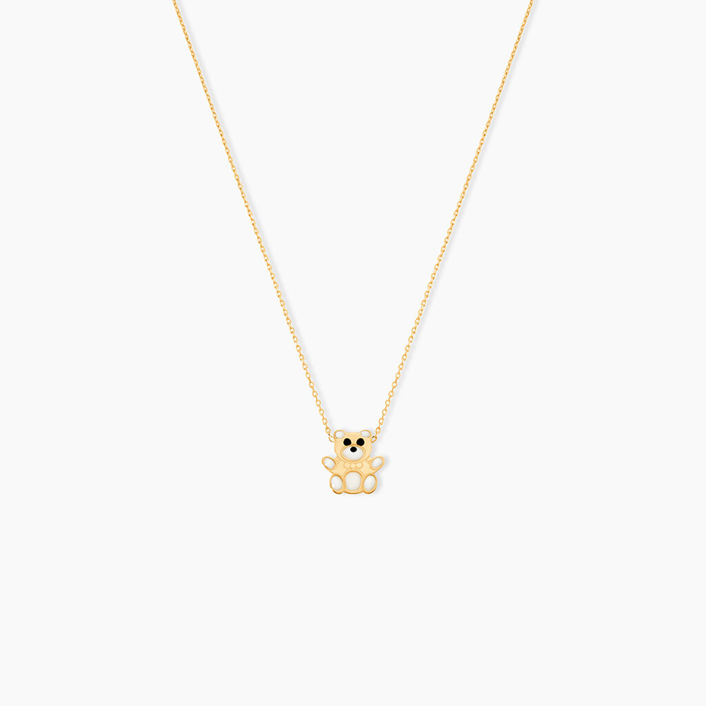Collier Mae Ourson Or Jaune - Bijoux sans pierre Enfant | Histoire d&rsquo;Or