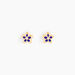 Boucles D'oreilles Puces Fleur Email Or Jaune - Clous d'oreilles Enfant | Histoire d’Or
