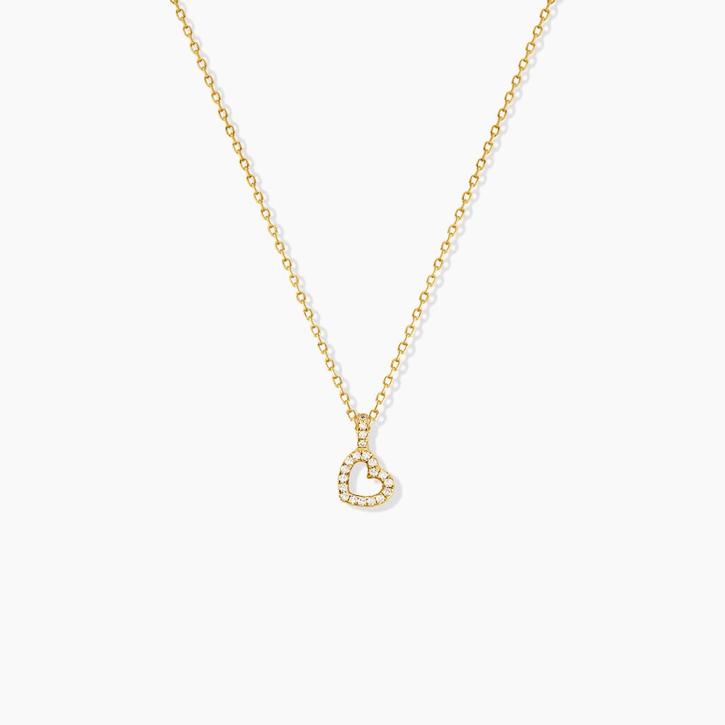 Collier Phanie Argent Jaune Oxyde De Zirconium - Colliers fantaisie Femme | Histoire d&rsquo;Or