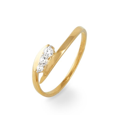 Bague Amandina Or Jaune Oxyde De Zirconium - Bagues solitaires Femme | Histoire d&rsquo;Or