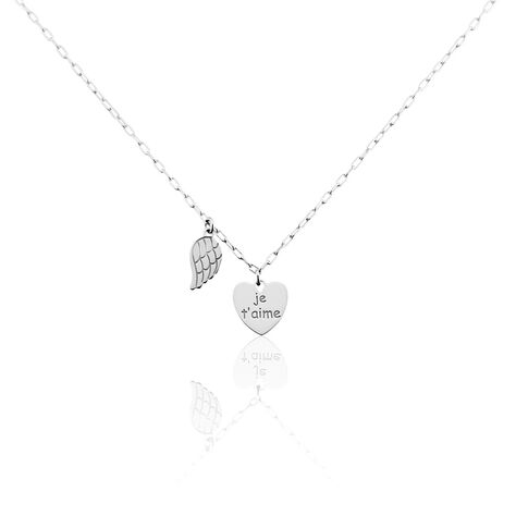 Collier Argent Blanc Laios - Colliers Coeur Femme | Histoire d’Or