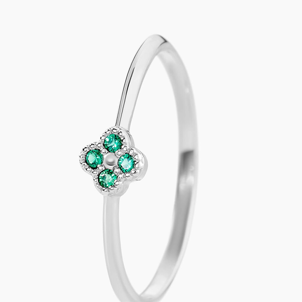 Bague Taha Argent Blanc Spinelle - Bagues avec pierre Femme | Histoire d’Or