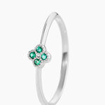 Bague Taha Argent Blanc Spinelle - Bagues avec pierre Femme | Histoire d&rsquo;Or