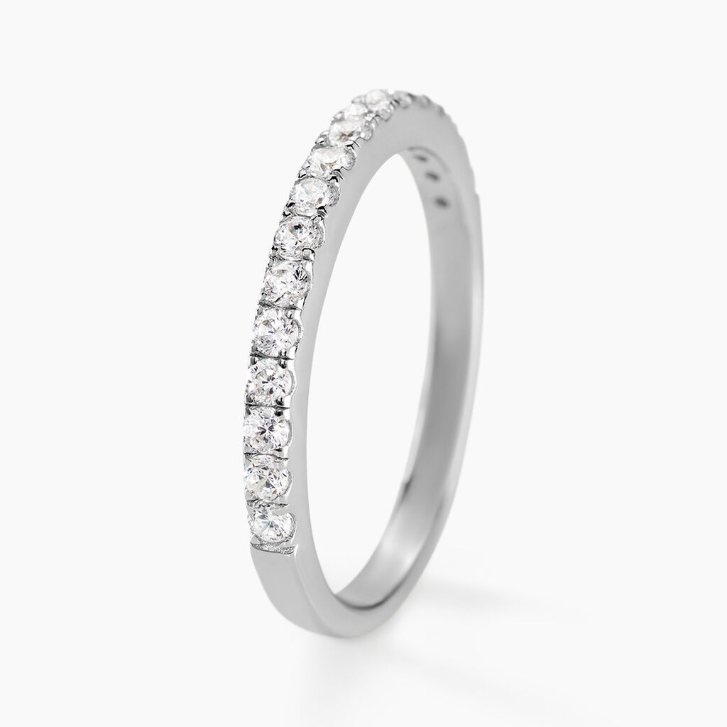 Alliance Florence Argent Blanc Oxyde De Zirconium - Alliances Femme | Histoire d’Or