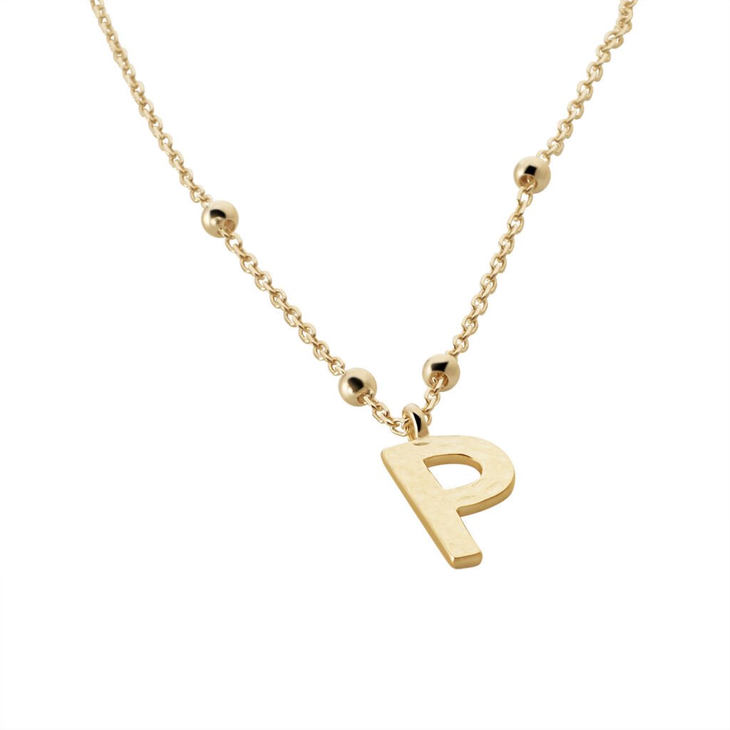 Collier Plaqué Or Jaune Lettra - Colliers fantaisie Femme | Histoire d’Or