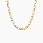 Collier Danae Plaquette Or Bicolore - Chaines Homme | Histoire d&rsquo;Or