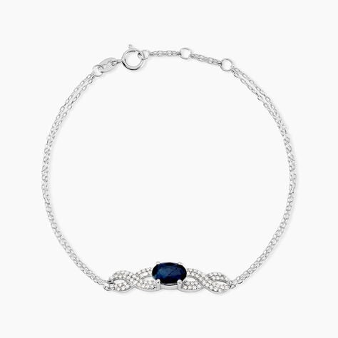 Bracelet Oceania Or Blanc Saphir Et Diamant - Bracelets Pierre Femme | Histoire d&rsquo;Or