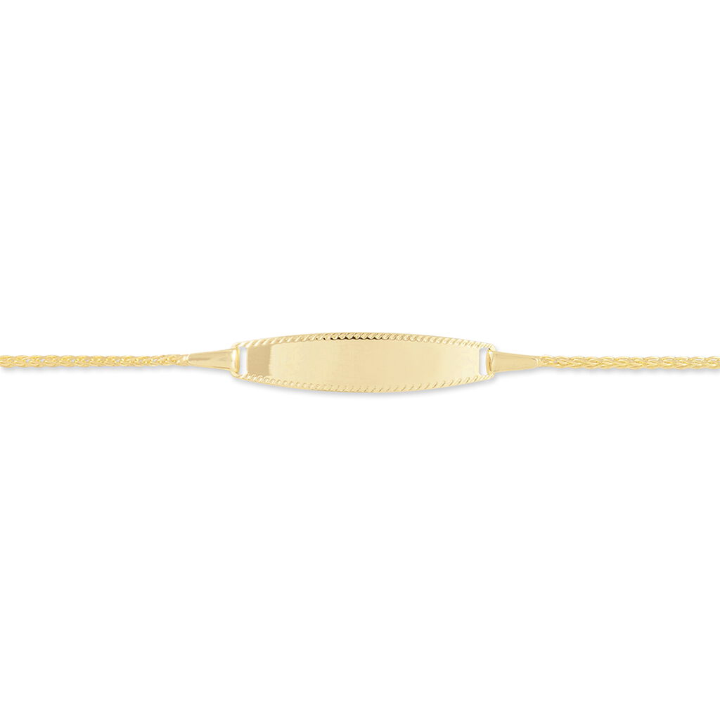 Bracelet Identité Euriel Maille Palmier Or Jaune - Bracelets Communion Enfant | Histoire d’Or