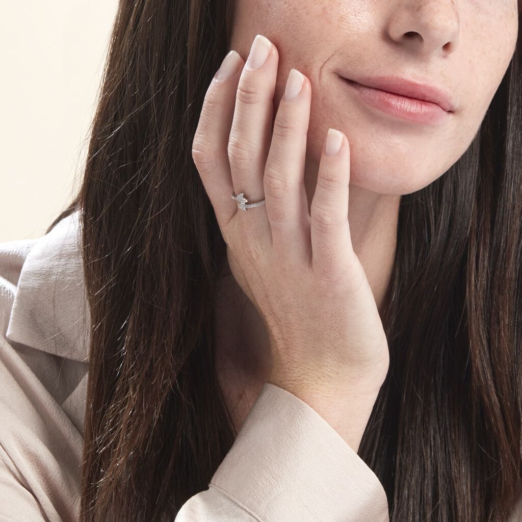 Bague Argent Blanc Caolan Oxydes De Zirconium - Bagues avec pierre Femme | Histoire d’Or