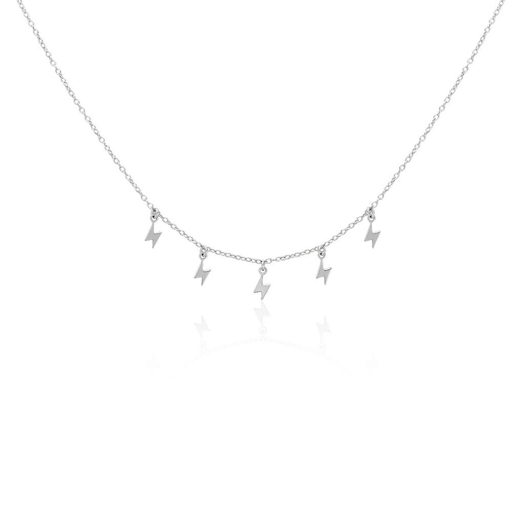 Collier Electra Argent Blanc - Ras de cou Femme | Histoire d’Or