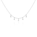 Collier Electra Argent Blanc - Ras de cou Femme | Histoire d&rsquo;Or