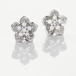Boucles D'oreilles Puces Anne-charlotte Argent  Oxyde De Zirconium - Boucles d'oreilles fantaisie Femme | Histoire d&rsquo;Or