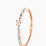 Bague Solitaire Hemera Or Rose Diamant - Bagues solitaires Femme | Histoire d&rsquo;Or