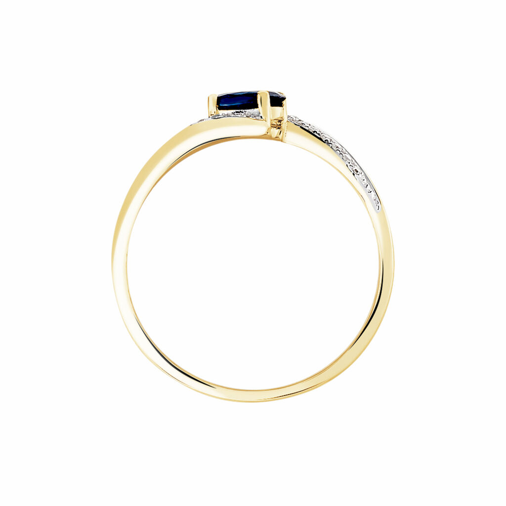 Bague Celestine Or Jaune Saphir Et Diamant - Bagues solitaires Femme | Histoire d’Or